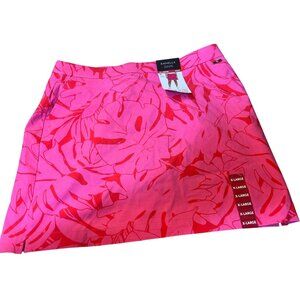 Pink & Red Floral Print Skirt X-small By Raphaella